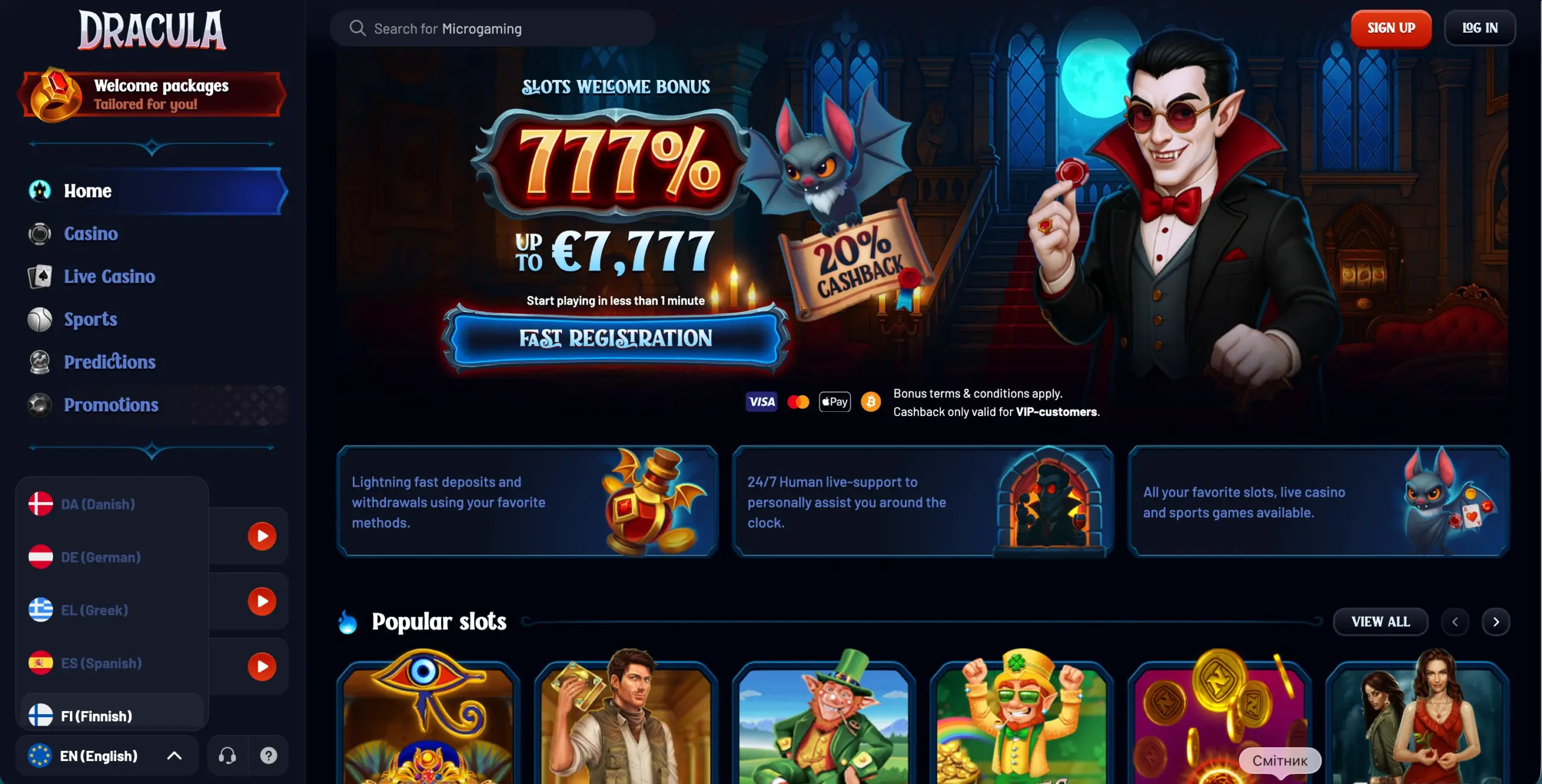 dracula casino